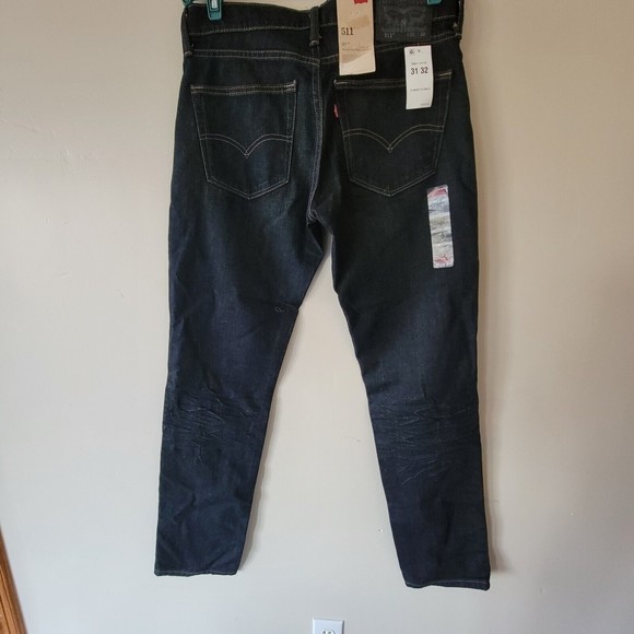 Levi's 511 Slim Fit Stretch Slight Taper Jeans Size 31x32 - Picture 5 of 6